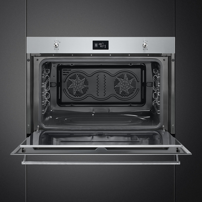 Furrë SMEG Classica SF9390X1, 90cm, 3100 W, e hirtë/zezë
