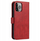 Kuti mbrojtëse PhoneLook Flip Case për Samsung Galaxy S25, me kapak magnetik, me xhepa kartash, e kuqe