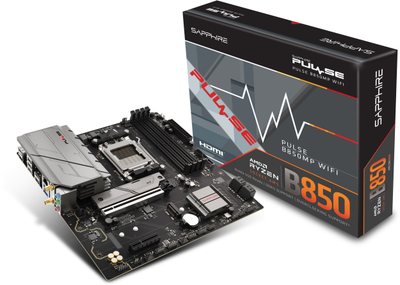 Pllakë amë Sapphire Pulse B850M WiFi, Socket AM5, DDR5, Micro ATX