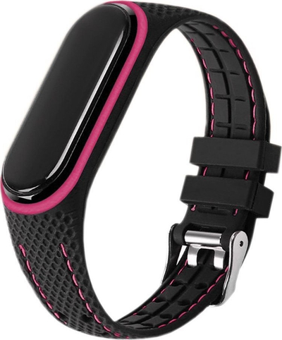 Резервен ремен за паметна нараквица Xiaomi Mi Band 5 6, еластомер, метално закопчување, повеќебоен