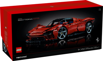 Lodra ndërtimi LEGO Technic Ferrari Daytona SP3 42143, model 1:8, e kuqe