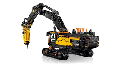 Lodër maket Volvo EC500 Hybrid Excavator, model ndërtimi, dekor, e verdhë