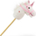 Играчка коњ со стап Milly Mally Hobby Horse, со движења и звуци, од 18 месеци, бел