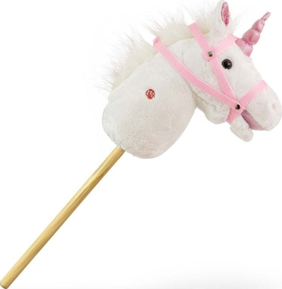 Играчка коњ со стап Milly Mally Hobby Horse, со движења и звуци, од 18 месеци, бел