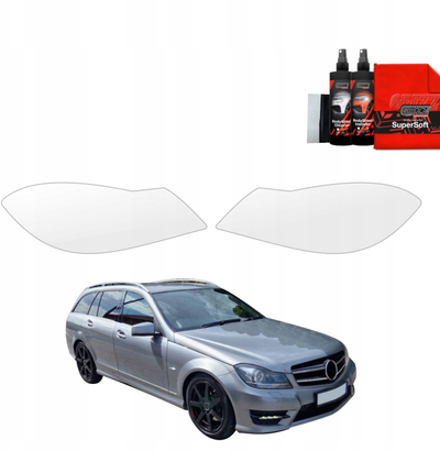 Foli mbrojtëse fenerësh Mercedes Benz C Class S204, 2n1, Estate Facelift 2011-2014, transparente