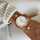 Orë dore Cluse Rose Gold White/Caramel