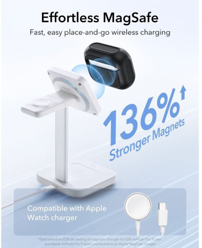 Kапаче за заштита ESR Orbit Hybrid HaloLock за AirPods Pro 3, со MagSafe, со магнетен капак, црно