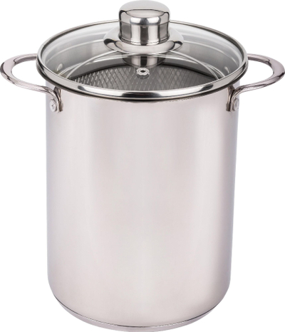 Tenxhere MPM MGK-09 me shportë për makarona, 4.2L, çelik inox, me kapak xhami