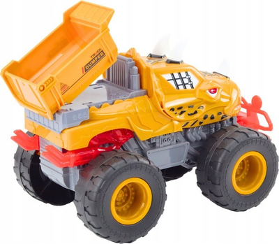 Lodër makinë off-road LEAN Toys, me fërkim, dinosauro, portokalli