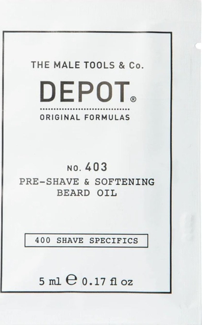 Масло пред бричење Depot бр. 403 од слатко бадемово масло, омекнувачко, 5 ml