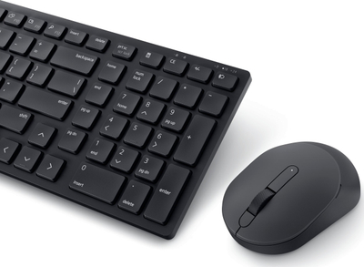 Set tastierë dhe mi DELL KM555, kompakt dhe i qetë, pa tela, US International QWERTY, i zi