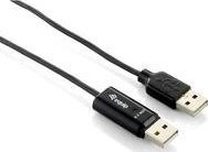 Kabllo lidhëse Equip Dual PC Bridge, USB 2.0, për transferim skedarësh, e zezë