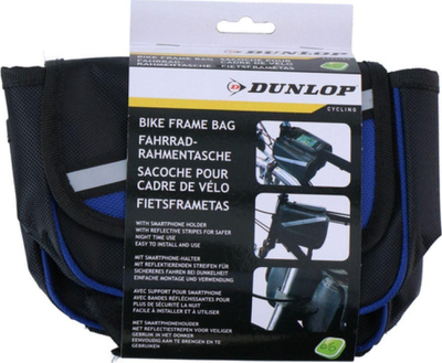 Çantë kornize për biçikletë Dunlop, 2 x 1.5L, xhep për telefon, e zezë