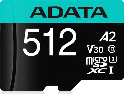 Kartë memorje ADATA Premier Pro MicroSDXC, 512GB, Class 10 UHS-I U3 A2 V30