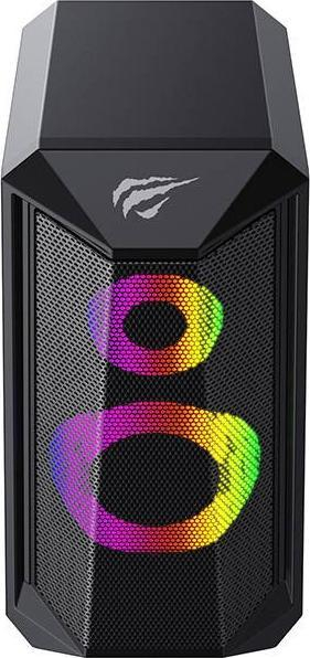 Kuti akustike Havit HV-SK202, 2.0 kanal, USB dhe 3.5mm, RGB, e zezë