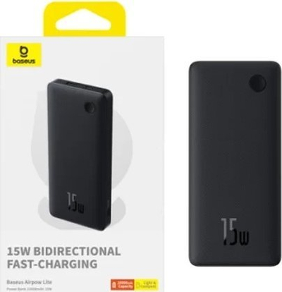 Bateri e jashtme Baseus Airpow Lite, 10000mAh, 15W, e zezë