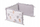 Mbrojtëse krevati për bebe Baby Matex Muslin Teddy, 3 panele, gri