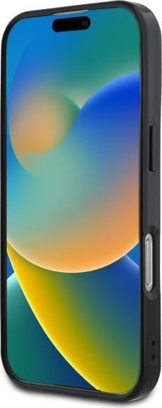 Mbulesë telefoni Mercedes MB Double Layer Crossed Lines, për iPhone 16 Pro 6.3", MagSafe, e zezë