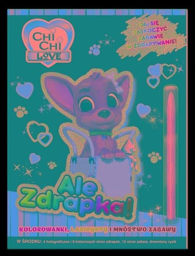 Libër aktiviteti Chi Chi Love But a Scratch Card, faqe për gërvishtje, me stilolaps, me shumë ngjyra