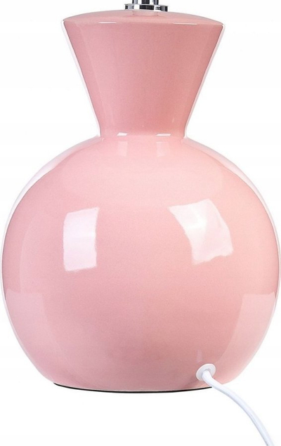 Lampë tavoline FERRY Ceramic Pink, bazë qeramike rozë, abazhur i bardhë