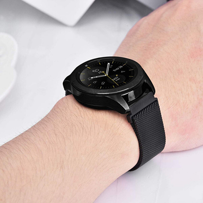 Rrip për orë të mençur 4wrist Samsung Galaxy Watch, i zi, 22 mm