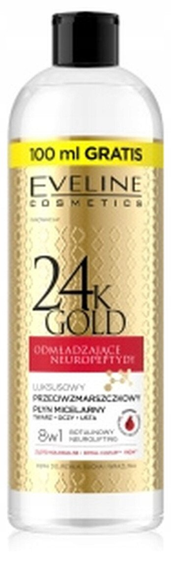 Ujë micelar Eveline 24K Gold Luxury, anti-rrudha, 500ml