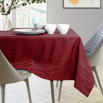 Mbulesë tryeze AmeliaHome VESTA Cuff, 110x110 cm, që s’kapet kollaj me njolla, ngjyrë burgundy