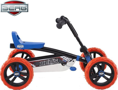 Картинг на педали за деца Berg Buzzy Nitro, возраст 2–5 години, 4 тркала, црна со портокалова