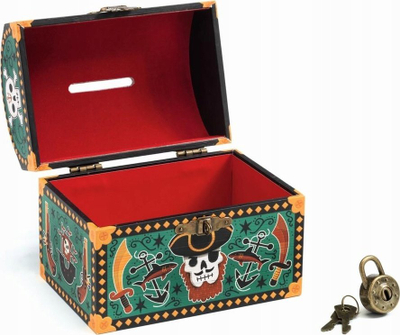 Kuti kursimi Pirates Money Box, dizajn piratë, për fëmijë, shumëngjyrëshe