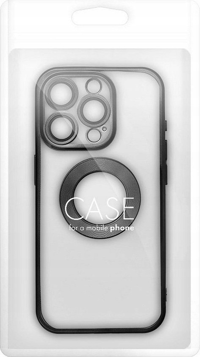 Futrollë telefoni Glam Case për iPhone 13, e tejdukshme, mbrojtëse, e zezë