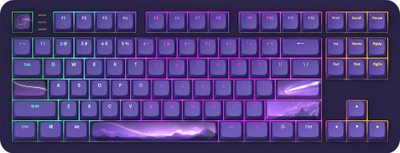 Tastierë mekanike gaming Dark Project ALU87B Celestial, 80%, RGB, e zezë