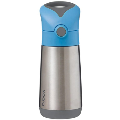 Termos për fëmijë b.box Chill Out, 350ml, me pipë, inox blu