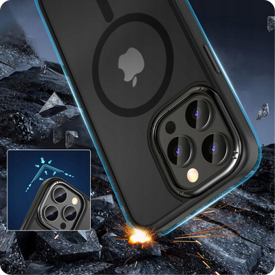 Mbulesë telefoni Tech-Protect MagMat 2, MagSafe, për iPhone 15 Pro, e zezë transparente