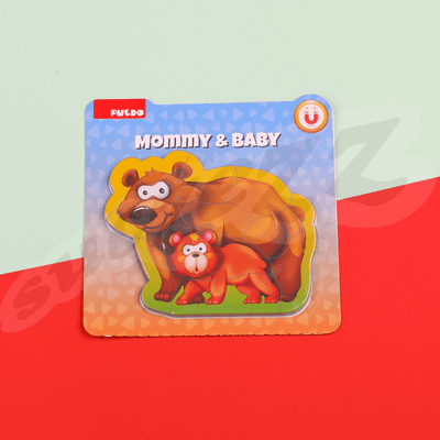 Puzël magnetik Puedo Mommy & Baby Bear, arusha, 18.5 x 15 cm, shumëngjyrësh