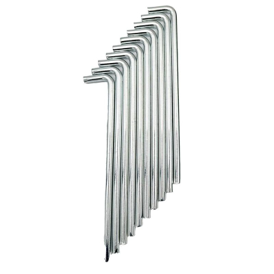 Kunja tende PRO Tent Pegs Pins, 8mm, 23cm, set 10 copë, metalike argjendi