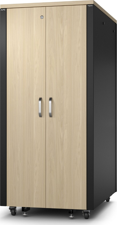 Kabinet serveri APC NetShelter Soundproof 32U, 230V, me rrota, ngjyrë dru maple