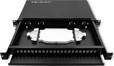 Kuti shpërndarëse me fibra optike Qoltec (54480), 4 porte SC / SX, e zezë