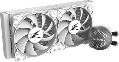 Ftohës me ujë për procesor Zalman Alpha 24, radiator 240mm, RGB, i bardhë