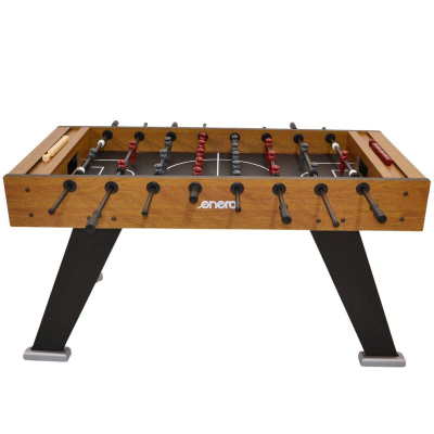 Tavolinë futbolli Enero, 153x76x81 cm, 60 kg, ngjyrë dru e zezë
