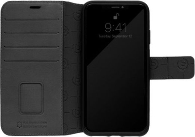 Футрола-паричник Bugatti Zurigo за iPhone 11 Pro, природна кожа, со капак, црна