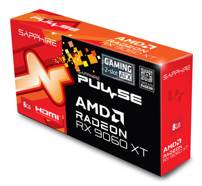 Графичка картичка Sapphire Radeon RX 9060 XT Pulse, 8GB GDDR6, Gaming OC, црна
