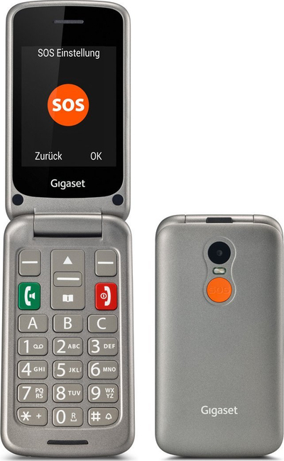 Telefoni për të moshuar Gigaset GL590, 2.8", Dual SIM, argjendtë