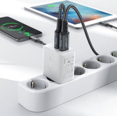 Karikues muri Acefast A33, 2x USB, 18W QC 3.0, i zi