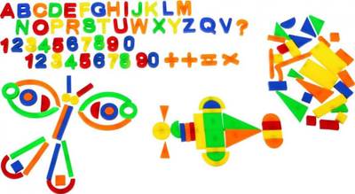 Едукативна играчка First Classroom магнетни букви и броеви, 128 елементи, магнетни, многубојни