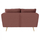 Sofa velvet Karen 152×84×95 cm (HM3136.22), rozë/ ari