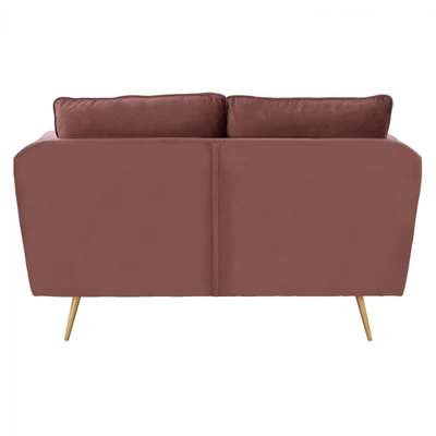 Sofa velvet Karen 152×84×95 cm (HM3136.22), rozë/ ari
