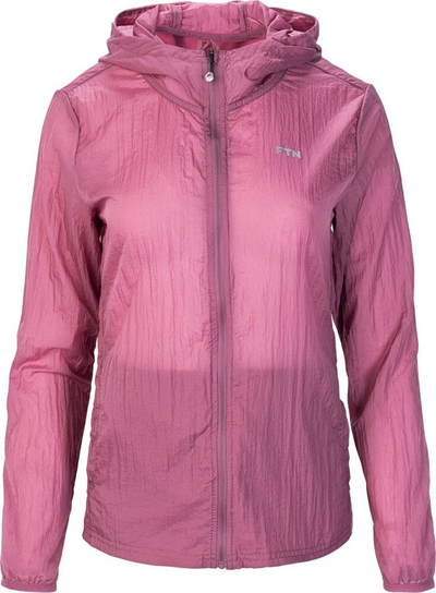 Xhaketë vrapimi Fitanu Cardio Jacket W, goca, me kapuç, rozë