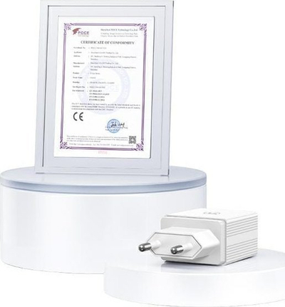 Karikues muri Usams Slim Series Combi, 2x USB, me kabllo, i bardhë