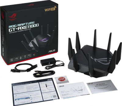 Ruter Asus ROG Rapture GT-AXE11000 (90IG06E0-MO1R00), Wi-Fi 6E, WPA3, i zi