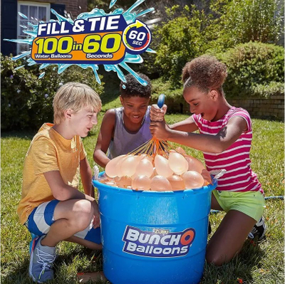 Set balona uji Bunch O Balloons Filler Soaker, 100 balona, shumëngjyrësh